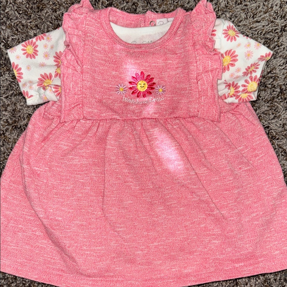 Rene Rofe Pink Floral Kids Casual Dress